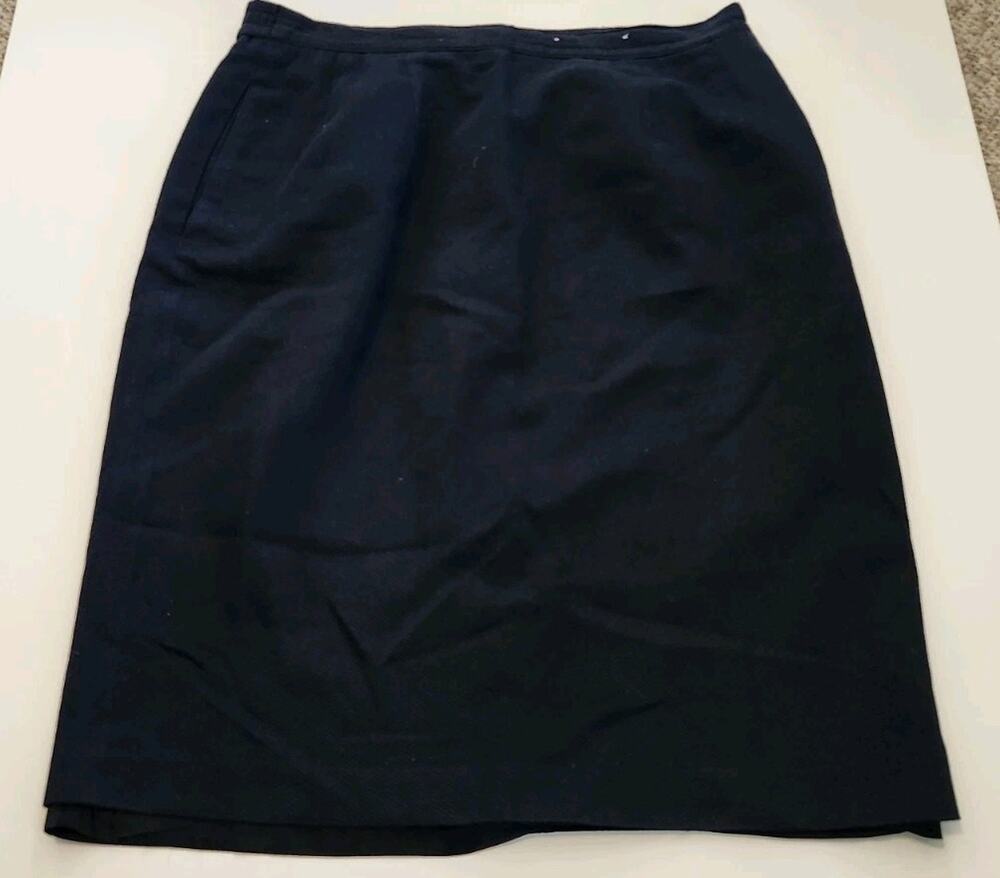 VTG 90s Karen Scott II Black Cotton Skirt 16W Plus Size Whimsigoth Goth #569